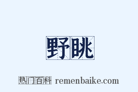 野眺是什么意思的图片